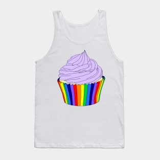 Rainbow Cupcake with Lavender Icing Tank Top